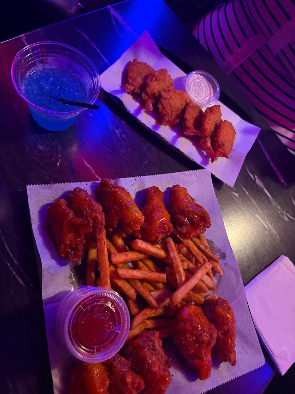 Buffalo Wings and Crispy Fries